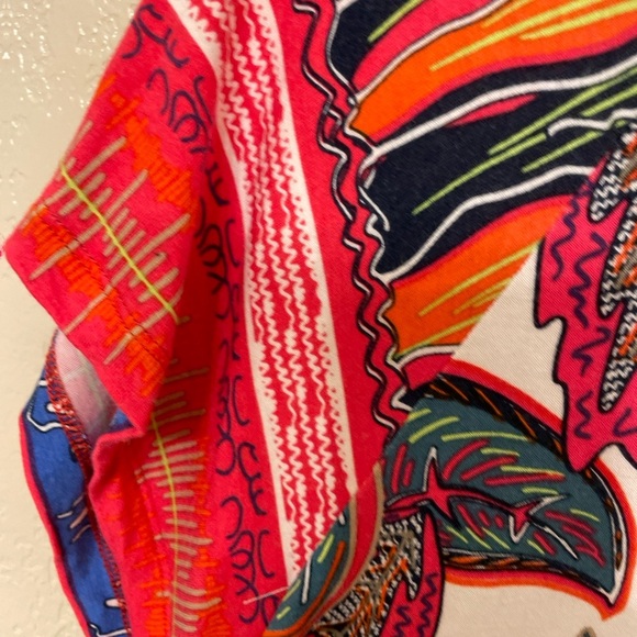 Soft Surroundings Colorful Peplum hem pullover tunic Resort Vacation Tropical S - Picture 3 of 8